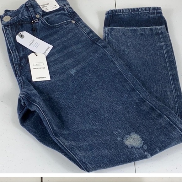 Express High Waisted Vintage Ankle Skinny Jeans - Picture 2 of 5